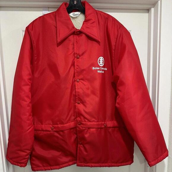 Vintage Swingster Jacket Gem Sportswear Sherpa Green Boise Cascade Chore Barn